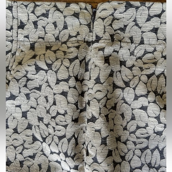 J. Crew Women's No. 2 Pencil Skirt Grey/Black Leaf Pattern Tailored Size 0 - Picture 5 of 8
